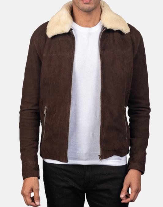 Brown Coffner Shearling Fur Jacket image 0