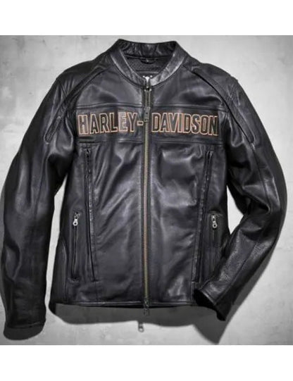 Harley Davidson Men Motorcycle Leather Jacket image 0