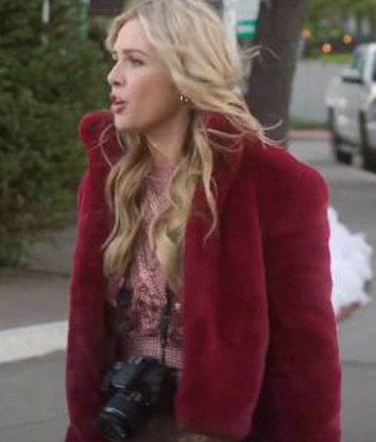 A Very Charming Christmas Town Aubrey Lang Fur Jacket image 0