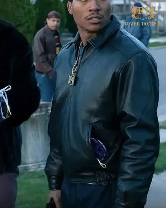 BMF Lil Meech Black Leather Jacket image 0