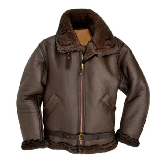 Mens Brown B3 RAF Bomber Jacket image 0