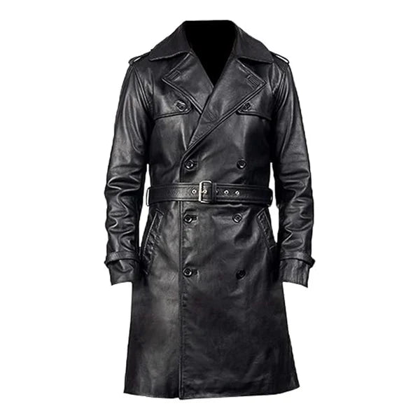 Blazer Style Archives  Black Genuine Leather Coat image 0