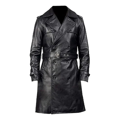 Blazer Style Archives  Black Genuine Leather Coat image 0