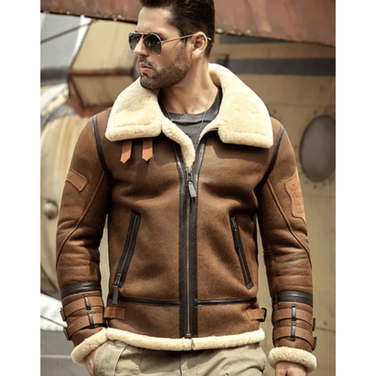 Mens B3 Airforce Sheepskin Shearling Jacket image 0