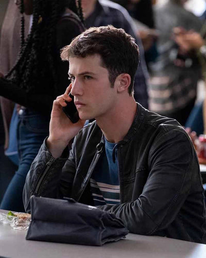 13 Reason Why Clay Jensen Leather Jacket image 2