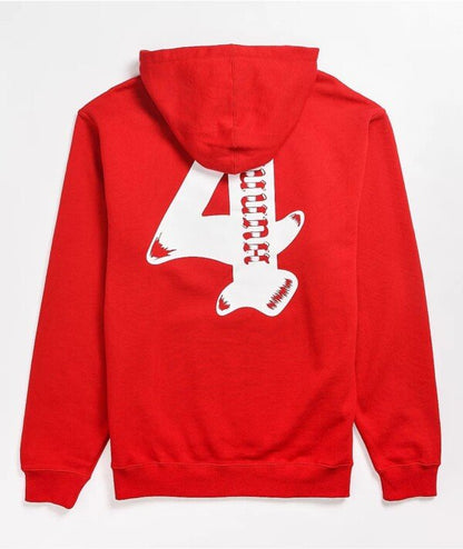 4Hunnid Worldwide Red Hoodie image 3