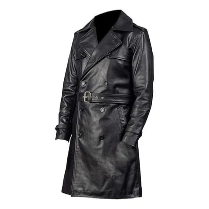 Blazer Style Archives  Black Genuine Leather Coat image 1