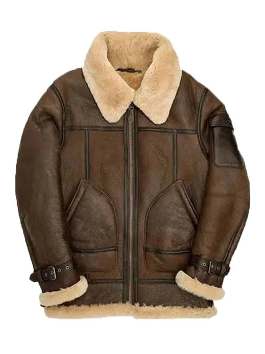 Mens B3 Aviator Shearling Leather Jacket image 0