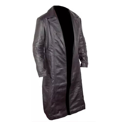 Blade Trinity Black Faux Leather Coat with Buttons image 1