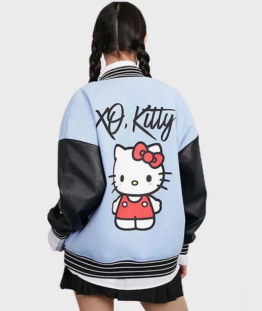XO Kitty Hello Kitty Varsity Bomber Jacket image 0
