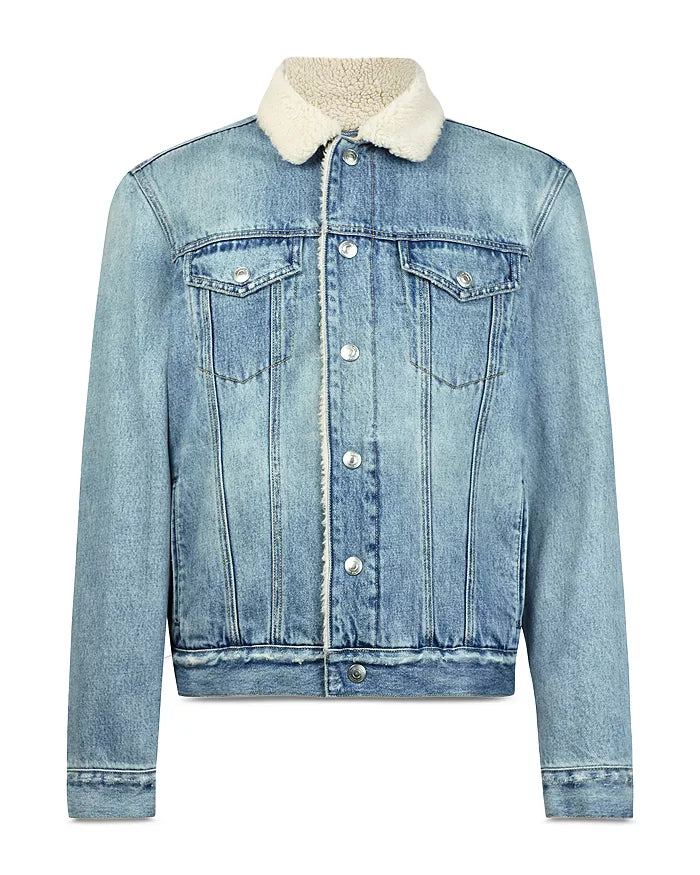 ALLSAINTS Ilkley Sherpa-Lined Denim Jacket image 1