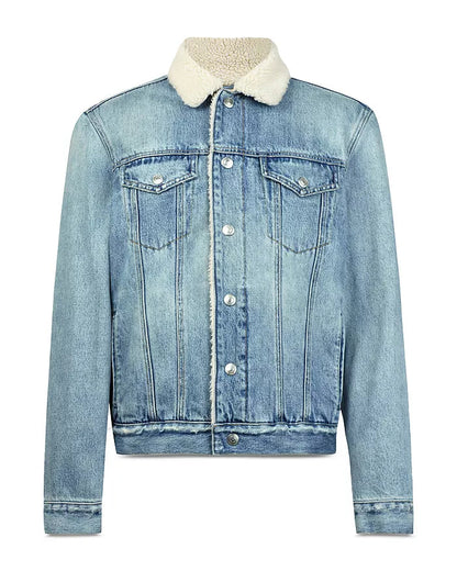ALLSAINTS Ilkley Sherpa-Lined Denim Jacket image 1