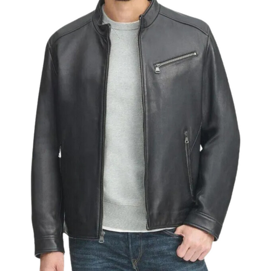 Adam Black Real Leather Jacket image 0