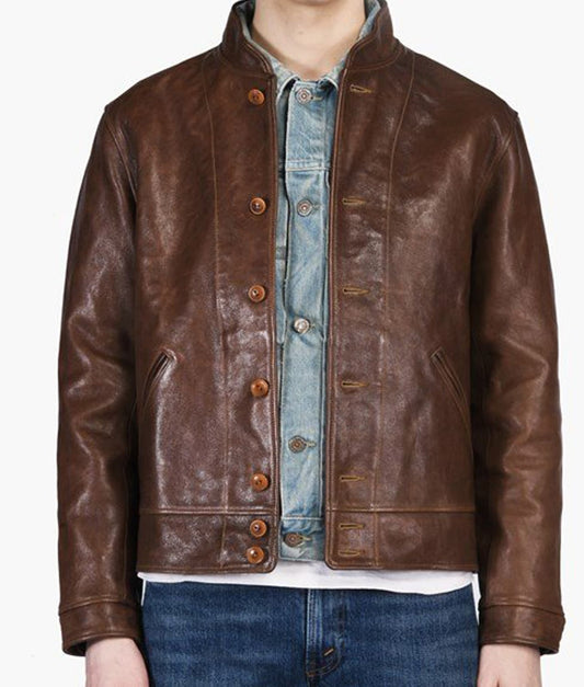 Albert Einstein Vintage Leather Jacket image 0